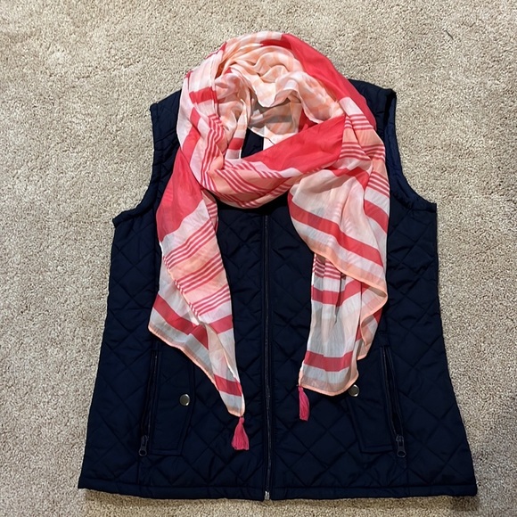 Mark & Hall- Pink Stripe Scarf- New With Tags - Picture 5 of 5